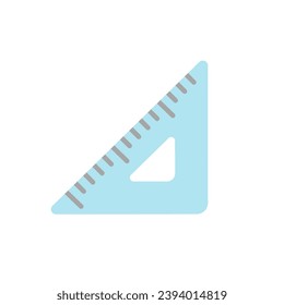 Triangle ruler vector icon illustration