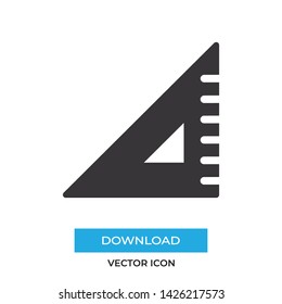 Triangle ruler vector icon, simple sign for web site and mobile app.