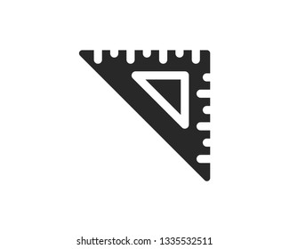 triangle ruler vector icon template