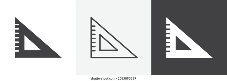 Triangle Ruler vector icons collection graphic designs for ui designs