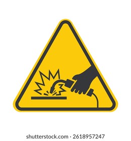 Triangle safety sign welding area, for safety sign engineering and contruction zone