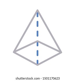 triangle sahpe colour line vector icon