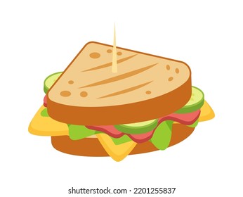 Triangle sandwich Food icon. Vector illustration