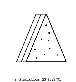 Triangle sandwich icon with line style. 