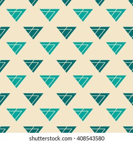Triangle seamless modern simple pattern blue orange design
