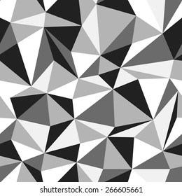 Triangle seamless monochrome pattern