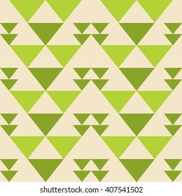 Triangle seamless oriental simple pattern green
