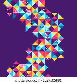 Triangle seamless pattern. Abstract geometric polygonal image.