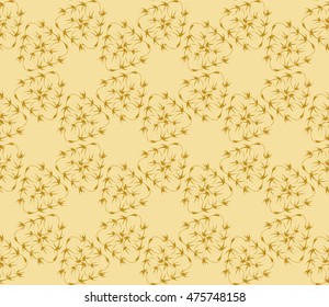 triangle seamless pattern. abstract vector illustration with random shape triangle figure. for your design, wallpaper. golden color