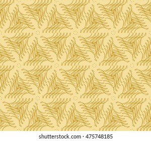 triangle seamless pattern. abstract vector illustration with random shape triangle figure. for your design, wallpaper. golden color