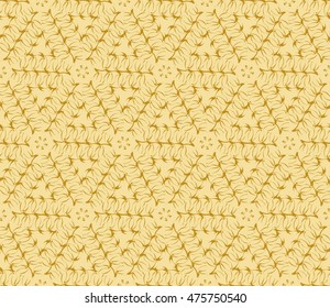 triangle seamless pattern. abstract vector illustration with random shape triangle figure. for your design, wallpaper. golden color