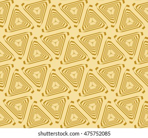triangle seamless pattern. abstract vector illustration with random shape triangle figure. for your design, wallpaper. golden color