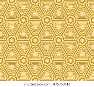 triangle seamless pattern. abstract vector illustration with random shape triangle figure. for your design, wallpaper. golden color