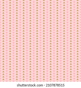 Triangle seamless pattern. background. Vector. Gold and Pink Pastle Color. Print for wrapping paper web textile. Pink Gold illustration
