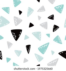 Triangle seamless pattern. Creative texture for fabric, textile