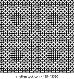 Triangle seamless pattern. Fashion graphic background design. Modern stylish abstract texture. Monochrome template for prints, textiles, wrapping, wallpaper, website etc. VECTOR illustration