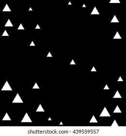 Triangle seamless pattern. Fashion graphic background design. Modern stylish abstract monochrome texture. Template for prints, textiles, wrapping, wallpaper, website etc. VECTOR illustration