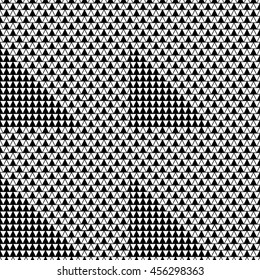 Triangle seamless pattern. Fashion graphic background design. Modern stylish abstract monochrome texture. Template for prints, textiles, wrapping, wallpaper, website etc. VECTOR illustration