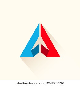 triangle shape 3D vector business logo