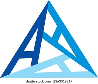 triangle shape, AAA logo, use in AAA company name with icon, 