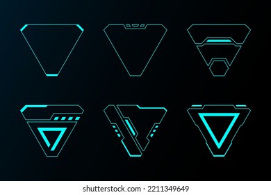 Triangle shape abstract geometric technology future interface hud.	