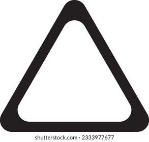 triangle shape arrow  black outline icon  design graphic symble element on png file transparent vector illustration