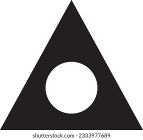 triangle shape arrow  black outline icon  design graphic symble element on png file transparent vector illustration