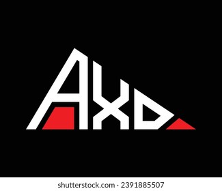 Triangle shape AXD letter logo design