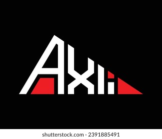 Forma de triángulo Diseño del logotipo de la letra AXI