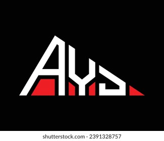 Triangle shape AYJ letter logo design
