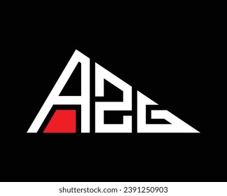 Triangle shape AZG letter logo design.