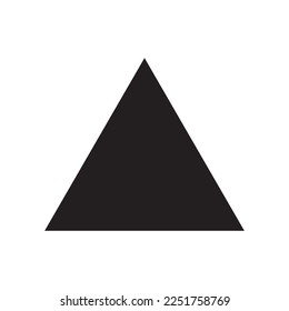 triangle shape with black color on white background