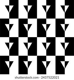 Triangle Shape in Contrast Color, Black White, can use for Wallpaper, Cover, Greeting Card, Decoration Ornate, Ornament, Background, Wrapping, Fabric, Textile, Fashion, Tile, Carpet Pattern, etc. 