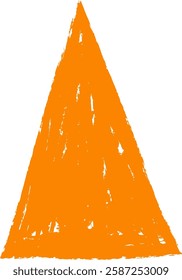 Triangle Shape Crayon Hand Drawn Vector Illustration
