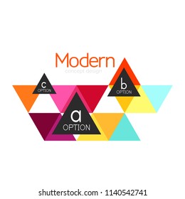 Triangle shape design abstract business logo icon design. Company logotype branding emblem idea. Vector illustration