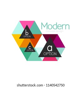 Triangle form Design abstrakte Business Logo Symbol Design. Firmenlogotype-Branding-Emblem-Idee. Vektorgrafik