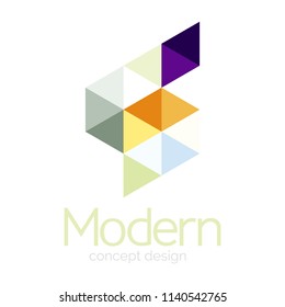 Triangle shape design abstract business logo icon design. Company logotype branding emblem idea. Vector illustration