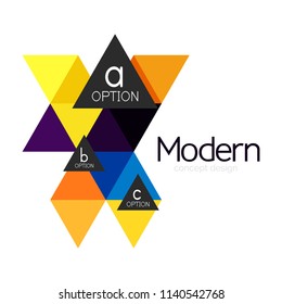Triangle shape design abstract business logo icon design. Company logotype branding emblem idea. Vector illustration