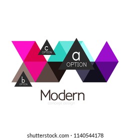 Triangle shape design abstract business logo icon design. Company logotype branding emblem idea. Vector illustration