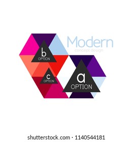 Triangle form Design abstrakte Business Logo Symbol Design. Firmenlogotype-Branding-Emblem-Idee. Vektorgrafik