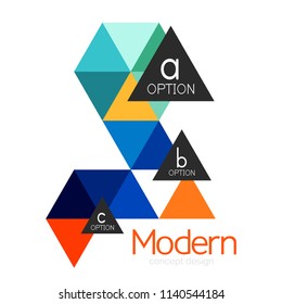 Triangle shape design abstract business logo icon design. Company logotype branding emblem idea. Vector illustration