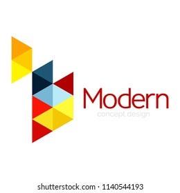 Triangle shape design abstract business logo icon design. Company logotype branding emblem idea. Vector illustration