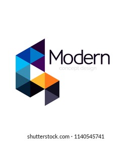 Triangle shape design abstract business logo icon design. Company logotype branding emblem idea. Vector illustration