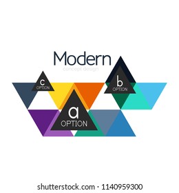 Triangle shape design abstract business logo icon design. Company logotype branding emblem idea. Vector illustration