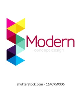 Triangle shape design abstract business logo icon design. Company logotype branding emblem idea. Vector illustration