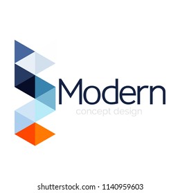 Triangle shape design abstract business logo icon design. Company logotype branding emblem idea. Vector illustration
