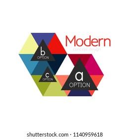 Triangle shape design abstract business logo icon design. Company logotype branding emblem idea. Vector illustration