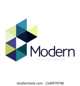 Triangle shape design abstract business logo icon design. Company logotype branding emblem idea. Vector illustration