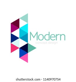 Triangle shape design abstract business logo icon design. Company logotype branding emblem idea. Vector illustration