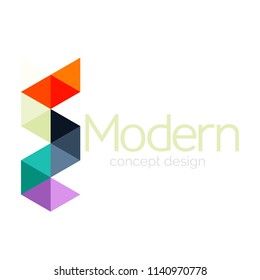Triangle shape design abstract business logo icon design. Company logotype branding emblem idea. Vector illustration